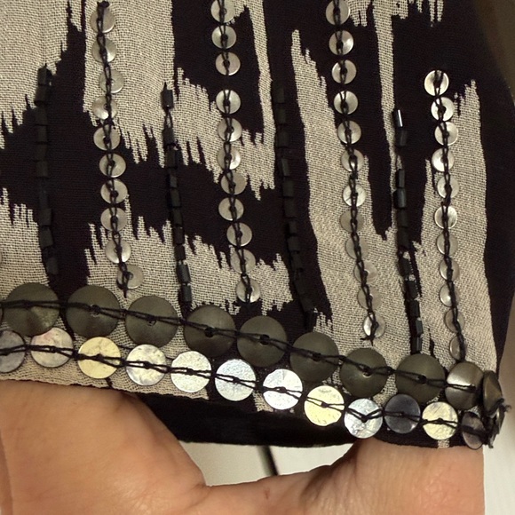 ASOS Beaded Embellished Jacket Neon Sequin Festival Boho Open Front Size 6 - Picture 6 of 8